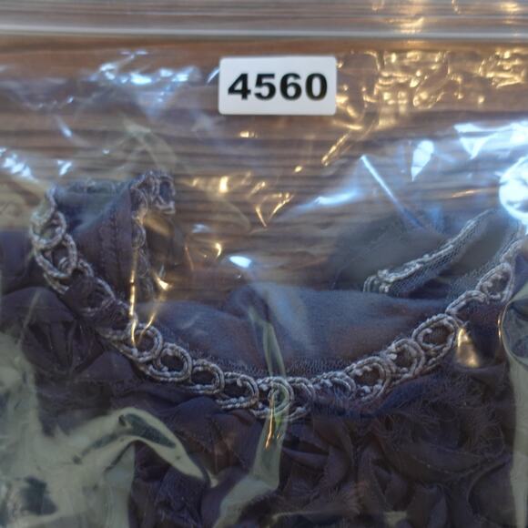 Vintage Y2K Babydoll Dress Small Gray Rosette Ruched Fairy Grunge Whimsigoth 90s - Picture 7 of 7